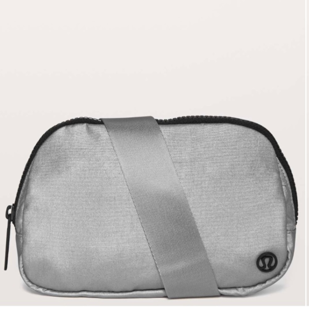 Rare! Lululemon OG silver belt bag, hollow logo! Hard to find color